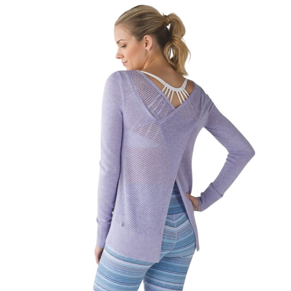 Lululemon Sunset Savanna Cashmere Blend Pullover II Heathered Lilac Size 6